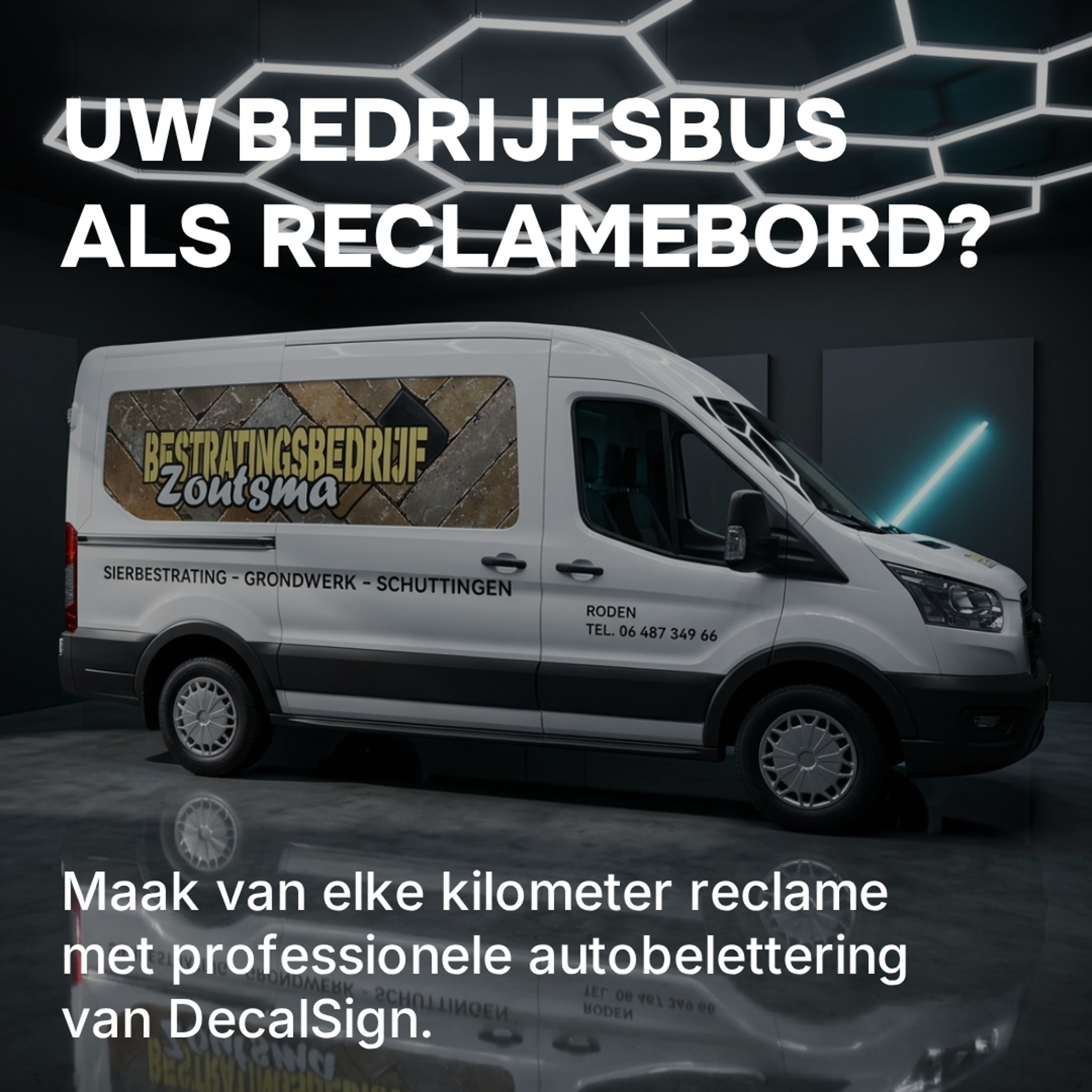 Laat ook uw bedrijfsauto beletteren, en val op in het straatbeeld. Elke kilometer die u rijdt, maakt u reclame!